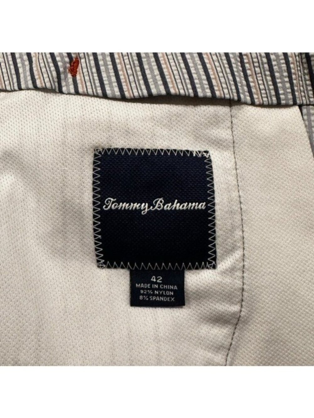 Tommy Bahama Men's 42 x 13 Nylon Striped Shorts Chino Beach Golf Casual Dad - Picture 3 of 6